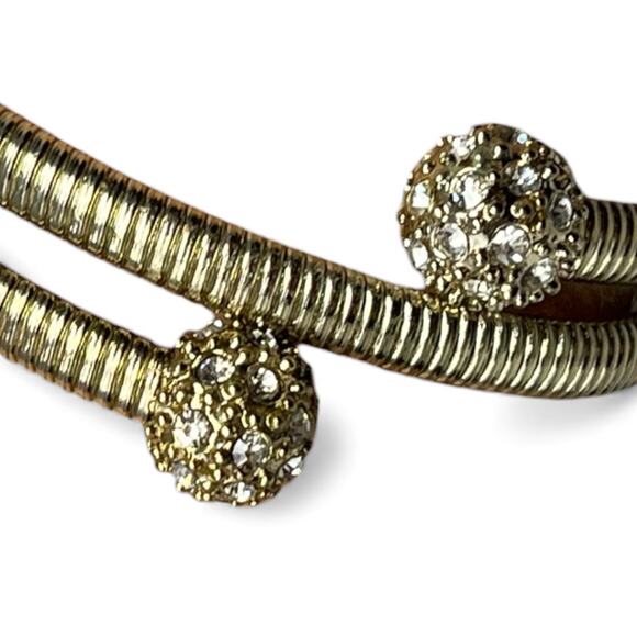 Thalia Sodi Gold-Tone Crystal Pave Coil Bracelet | Adjustable Wrap Style | Gift - Picture 2 of 4